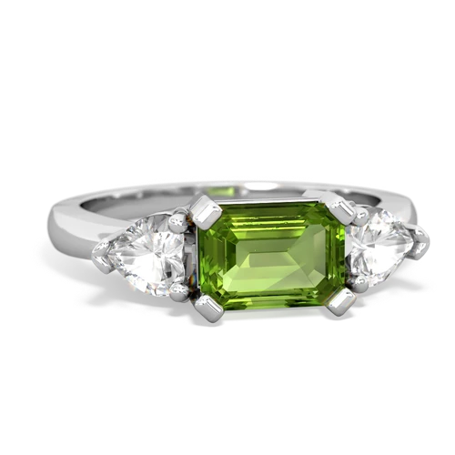 peridot-white topaz timeless ring