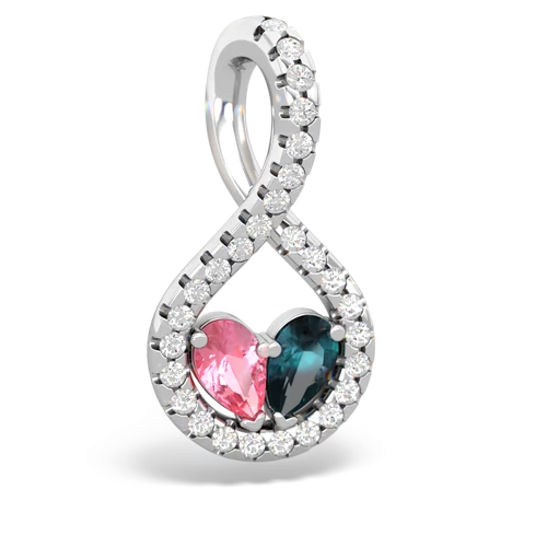pink sapphire-alexandrite pave twist pendant