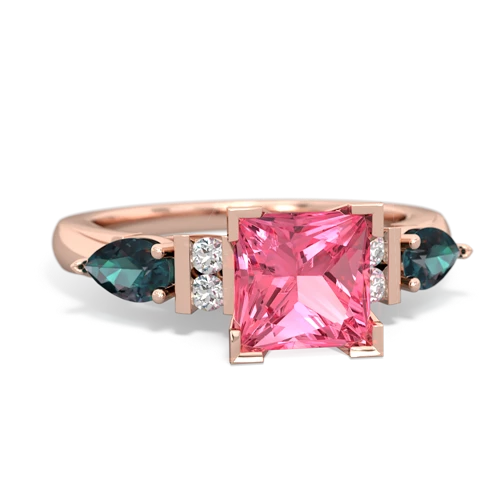 pink sapphire-alexandrite engagement ring