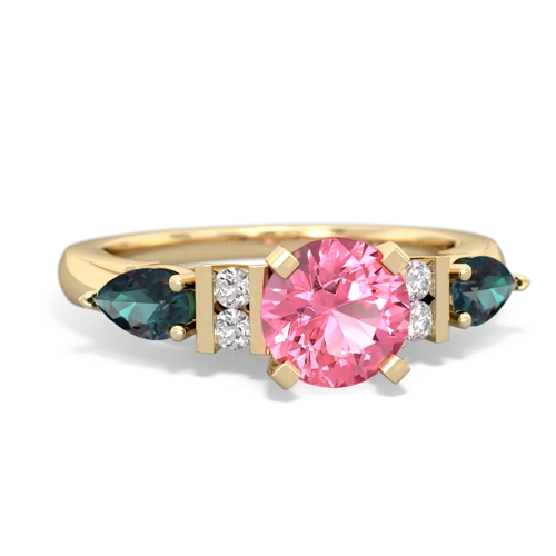 pink sapphire-alexandrite engagement ring