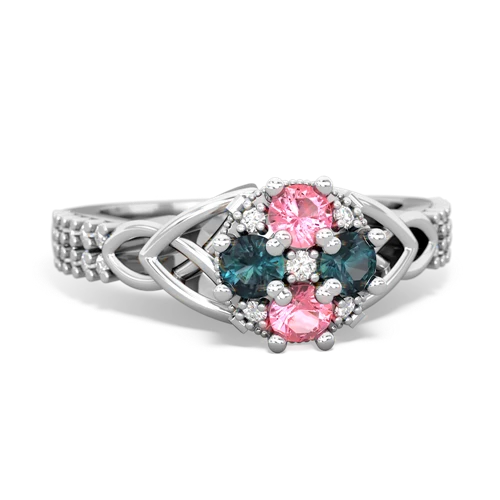 pink sapphire-alexandrite engagement ring