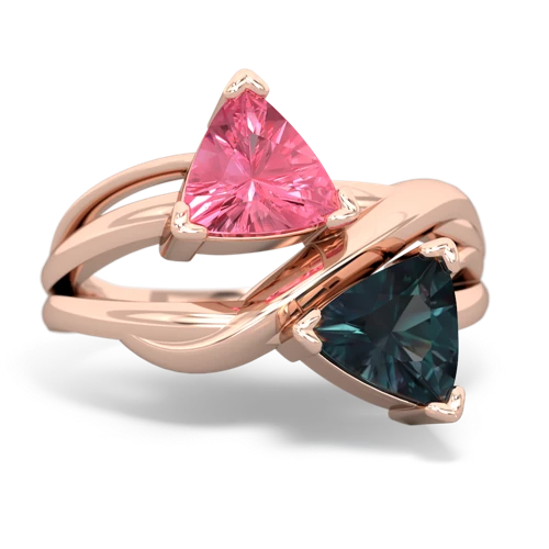 pink sapphire-alexandrite filligree ring