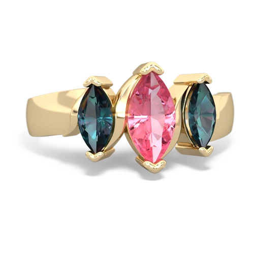 pink sapphire-alexandrite keepsake ring