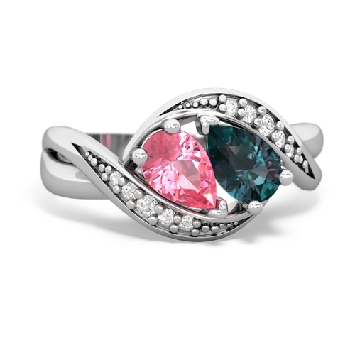 pink sapphire-alexandrite keepsake curls ring
