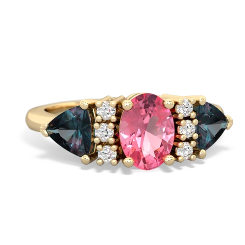 pink sapphire-alexandrite timeless ring