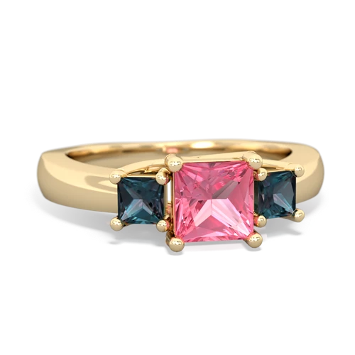 pink sapphire-alexandrite timeless ring