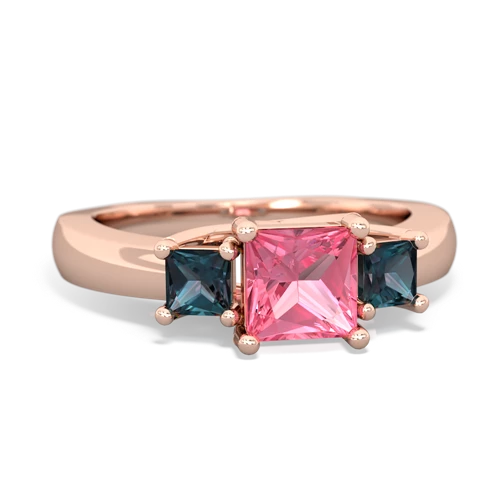 pink sapphire-alexandrite timeless ring