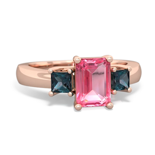 pink sapphire-alexandrite timeless ring