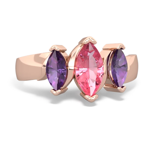 pink sapphire-amethyst keepsake ring