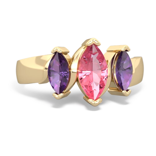 pink sapphire-amethyst keepsake ring