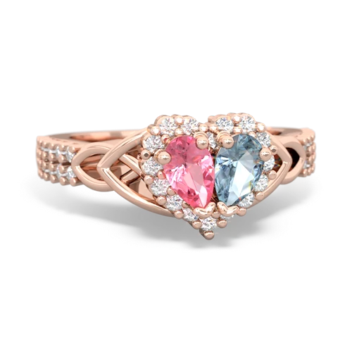 pink sapphire-aquamarine keepsake engagement ring