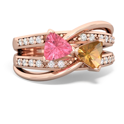 pink sapphire-citrine couture ring