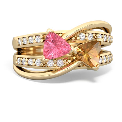 pink sapphire-citrine couture ring