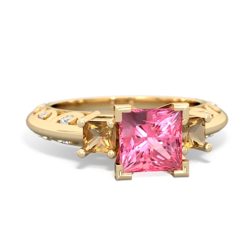pink sapphire-citrine engagement ring