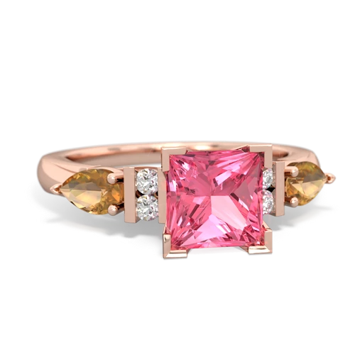 pink sapphire-citrine engagement ring