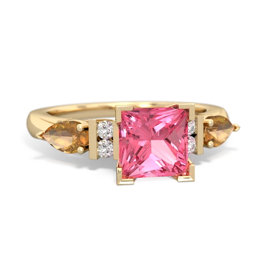 pink sapphire-citrine engagement ring