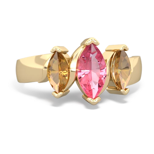 pink sapphire-citrine keepsake ring