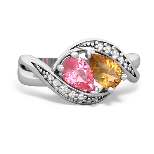 pink sapphire-citrine keepsake curls ring