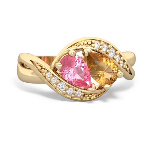 pink sapphire-citrine keepsake curls ring