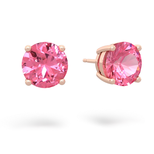 pink sapphire round-stud earrings