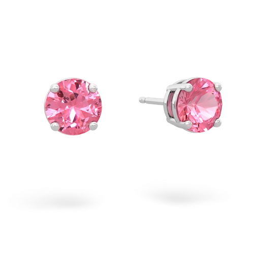 pink sapphire stud earrings