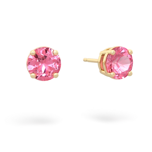 pink sapphire stud earrings