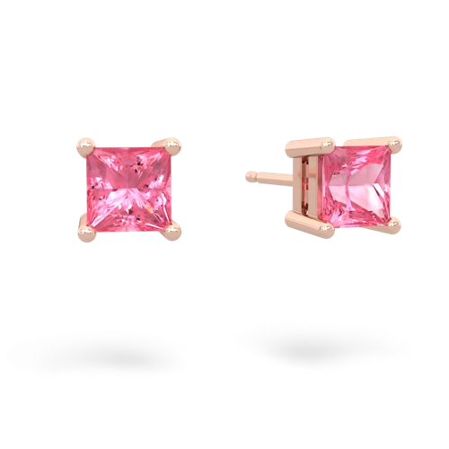 pink sapphire stud earrings