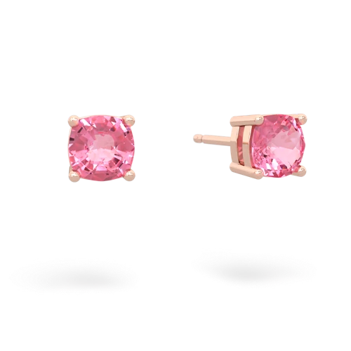 pink sapphire stud earrings