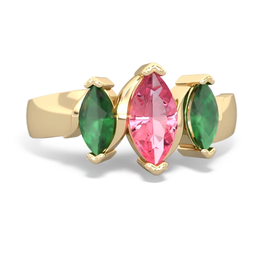 pink sapphire-emerald keepsake ring