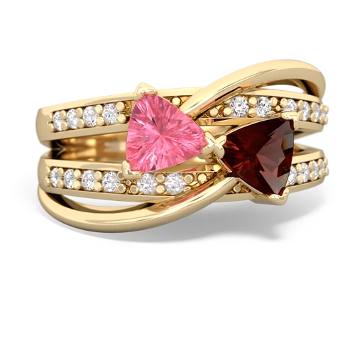 pink sapphire-garnet couture ring