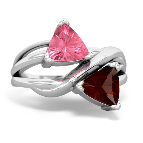 pink sapphire-garnet filligree ring