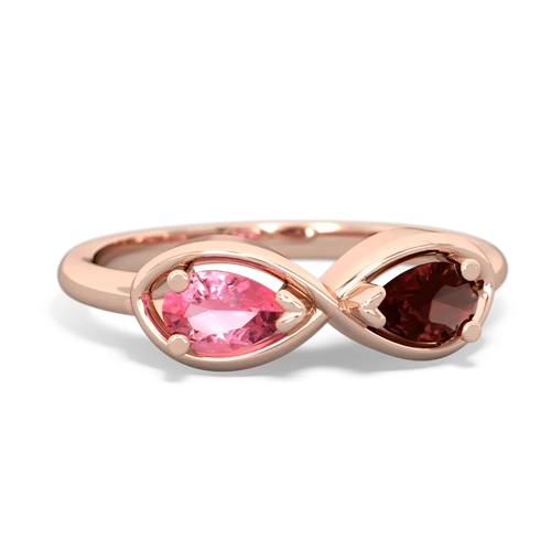 pink sapphire-garnet infinity ring