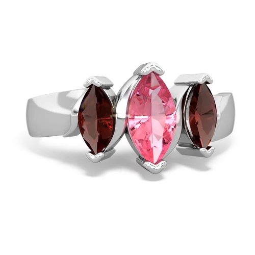 pink sapphire-garnet keepsake ring