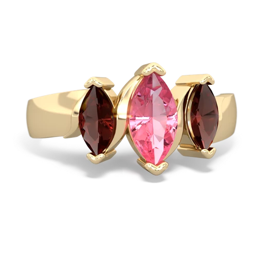 pink sapphire-garnet keepsake ring