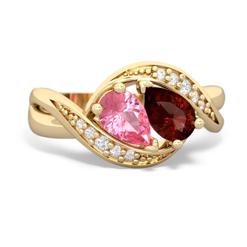 pink sapphire-garnet keepsake curls ring
