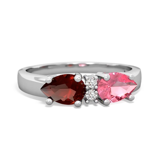 pink sapphire-garnet timeless ring