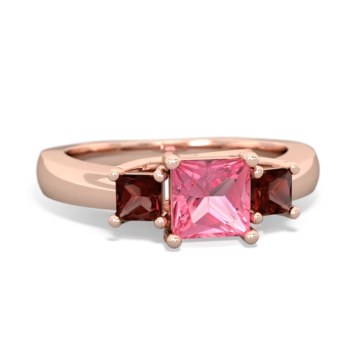 pink sapphire-garnet timeless ring