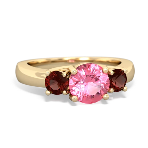 pink sapphire-garnet timeless ring