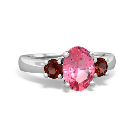 pink sapphire-garnet timeless ring