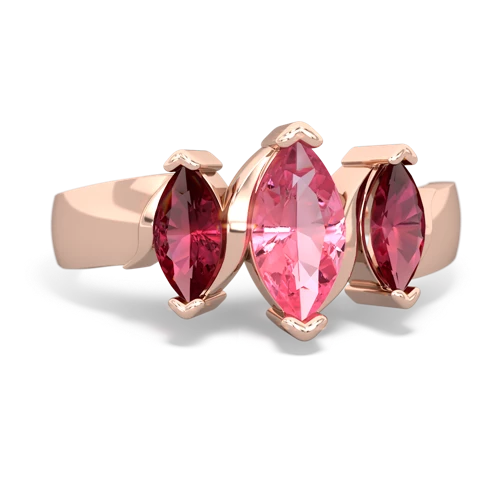 pink sapphire-lab ruby keepsake ring