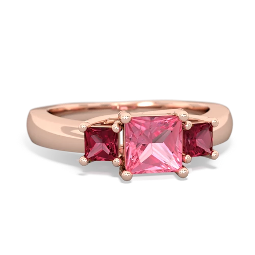 pink sapphire-lab ruby timeless ring