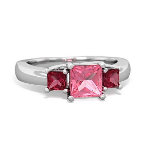 pink sapphire-lab ruby timeless ring