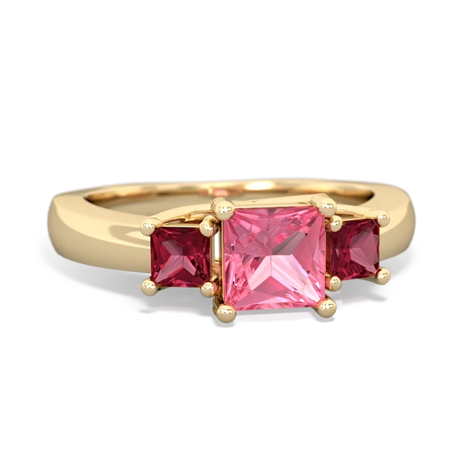 pink sapphire-lab ruby timeless ring