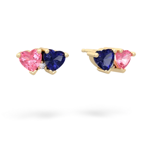 pink sapphire-lab sapphire  earrings