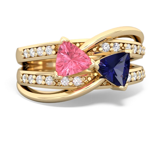 pink sapphire-lab sapphire couture ring