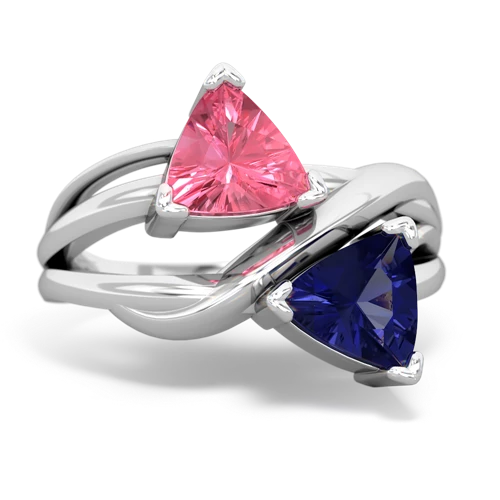 pink sapphire-lab sapphire filligree ring