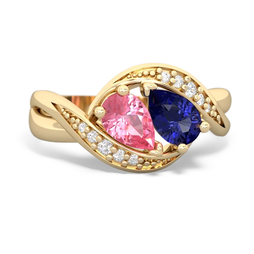Lab Pink Sapphire Lab Created Pink Sapphire with Lab Created Sapphire Summer Winds ring Ring