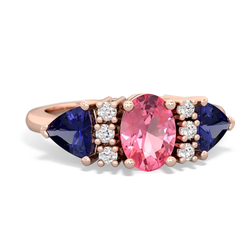 pink sapphire-lab sapphire timeless ring