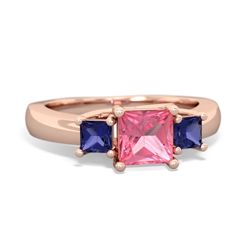 pink sapphire-lab sapphire timeless ring