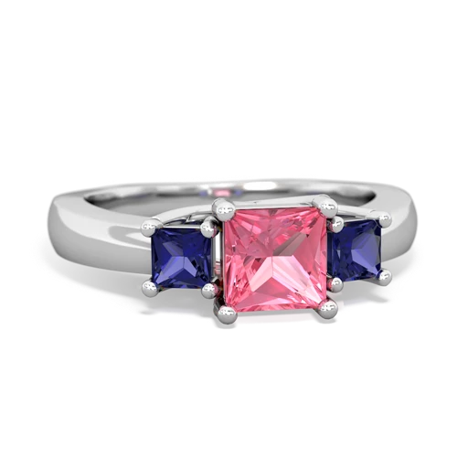 pink sapphire-lab sapphire timeless ring